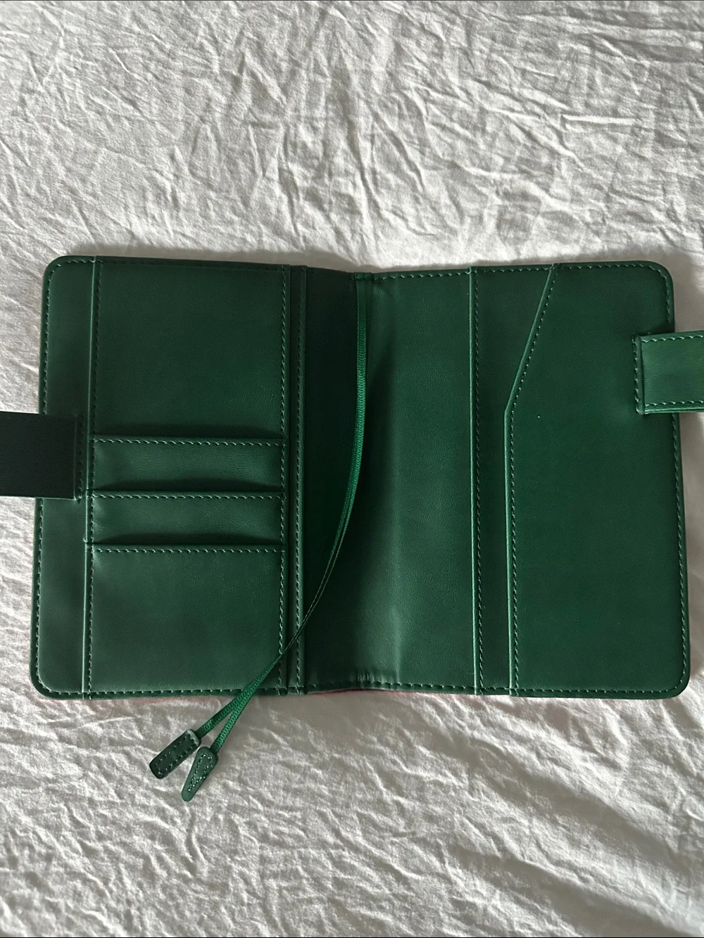 A6 Velvet journal cover in Green and Red